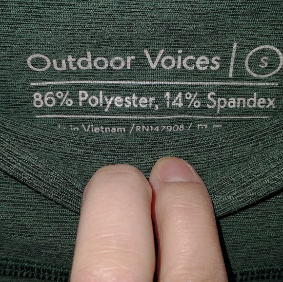 Outdoor Voices Green Athletic Athleisure Workout Leggings Green Small - Picture 4 of 4